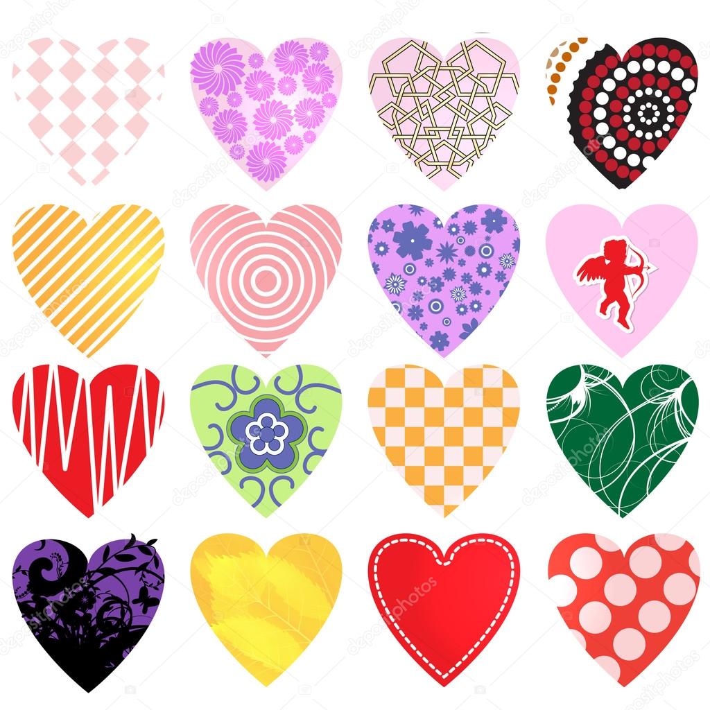 Hearts vector collection