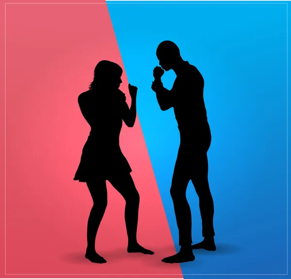 Couple argue fight — Stock Vector
