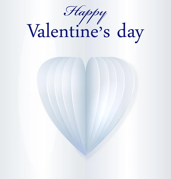 Vector papier valentine's dag hart blauw — Stockvector