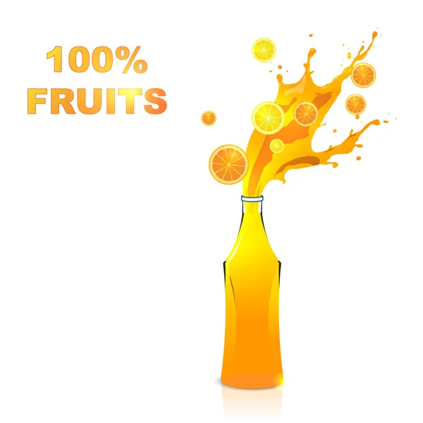 Coleção de sucos de frutas: Laranja e limão — Vetor de Stock