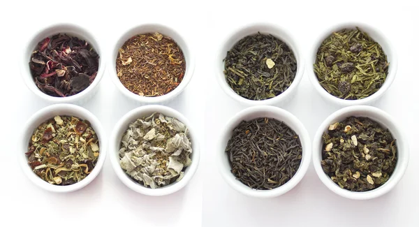 Трав'яна колекція чаю. Ізольовані на білому — стокове фото