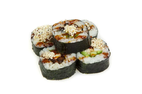 Sushi-Rolle isoliert auf weiß — Stockfoto