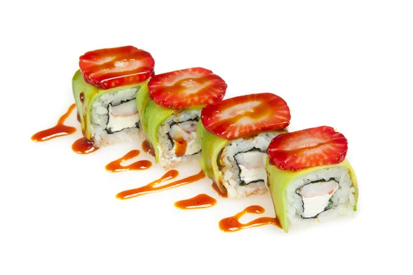 Elszigetelt fehér háttér a sushi — Stock Fotó