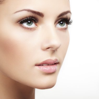 Beautiful woman face. Perfect makeup clipart