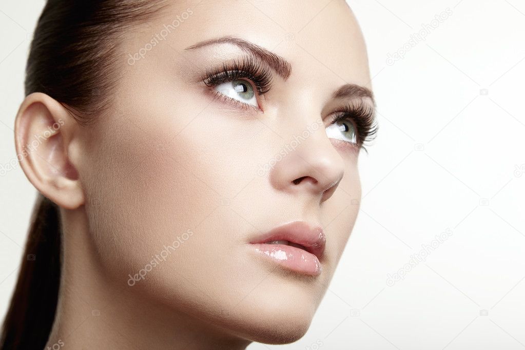 Beautiful woman face. Perfect makeup