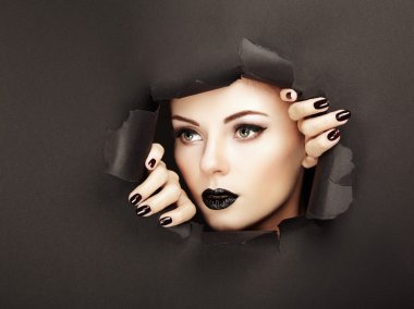 Conceptual beauty portrait of beautiful young woman clipart