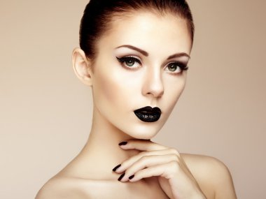 mükemmel makyaj ile güzel bir kadın. Güzellik Portresi