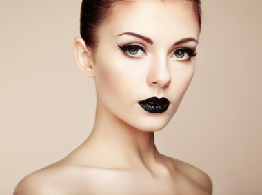 mükemmel makyaj ile güzel bir kadın. Güzellik Portresi