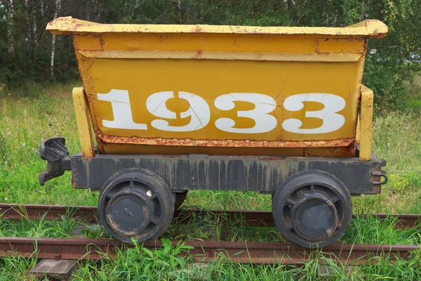 Date of beginning of work career is specified on a trolley — Stock Photo, Image