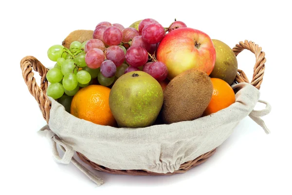 A small set of fruit in a basket — Stock Photo, Image