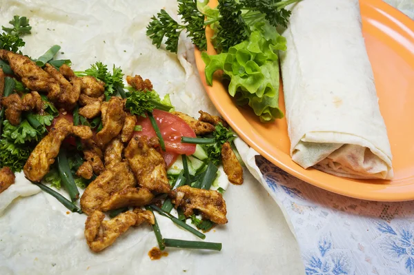 Shawarma evde — Stok fotoğraf