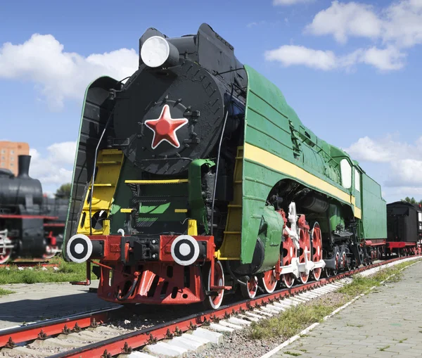 Soviet long-haul passenger locomotive 50-ies — Stock Photo, Image