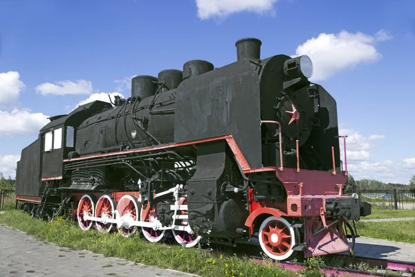 A locomotiva soviética foi construída nos anos 1933-1944 — Fotografia de Stock