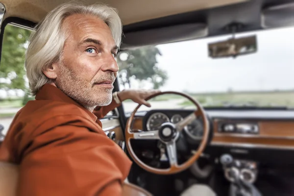 Male portrait with white beard — Stock Photo, Image