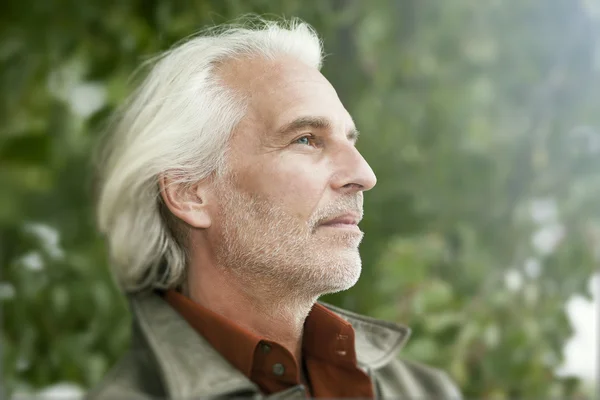 Male portrait with white beard — Stock Photo, Image