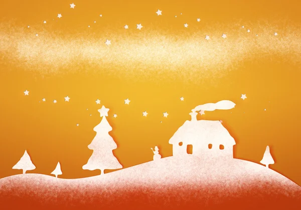 Orange christmas background — Stock Photo, Image