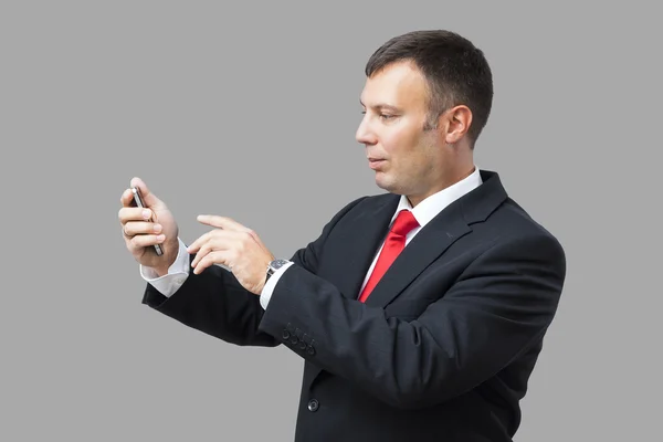 Business man mobile phone — Stock Photo, Image