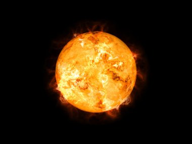 Sun in space clipart