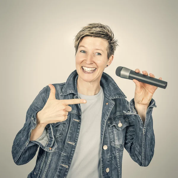 Cantante femminile — Foto Stock