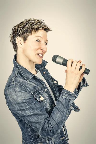 Cantante femminile — Foto Stock