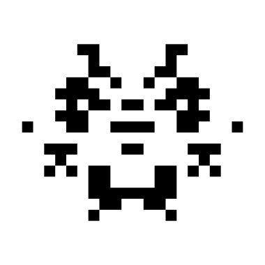 basit canavar piksel yüz