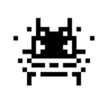 basit canavar piksel yüz