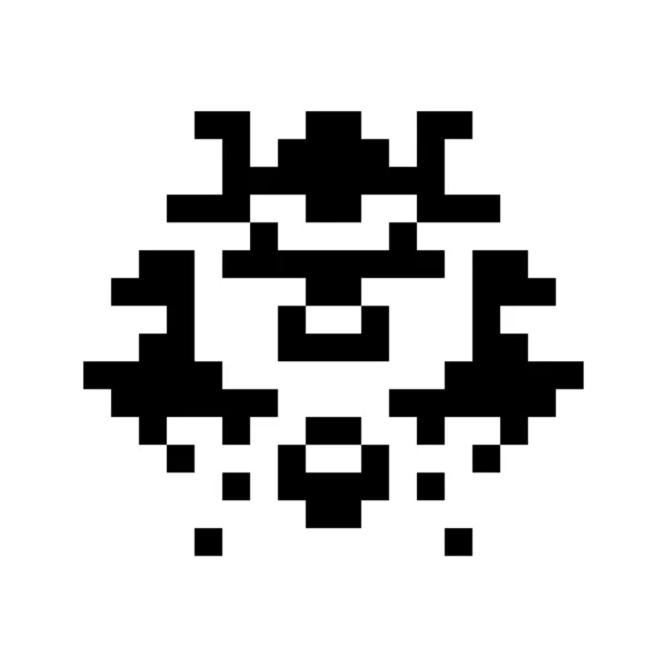 Cara de pixel monstro simples — Fotografia de Stock