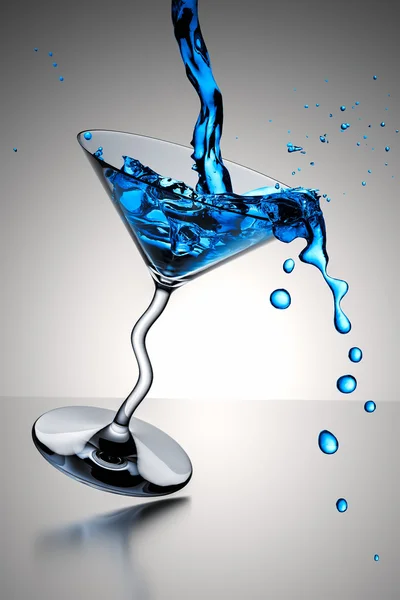 Koktejlové sklenice splash — Stock fotografie