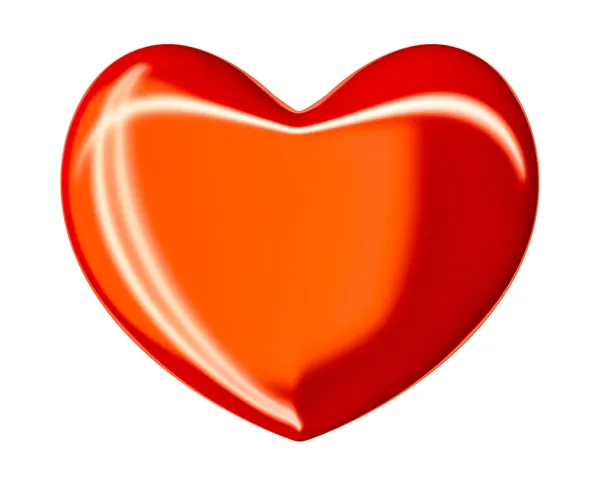 Cuore rosso isolato — Foto Stock