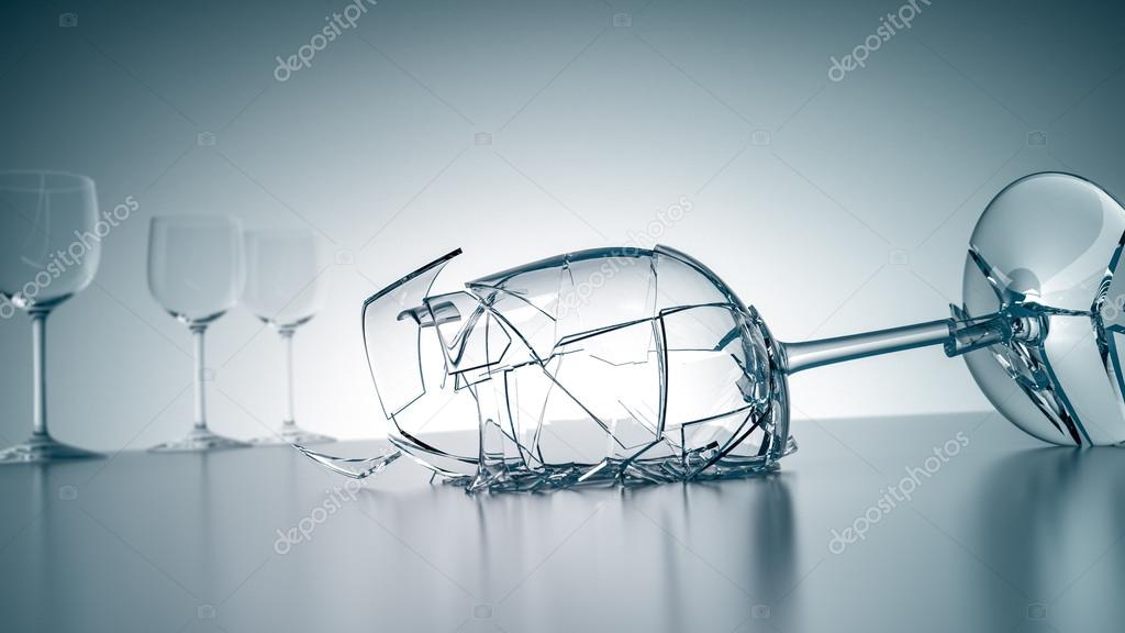 Broken wine glass Stock Photo by ©magann 19933083