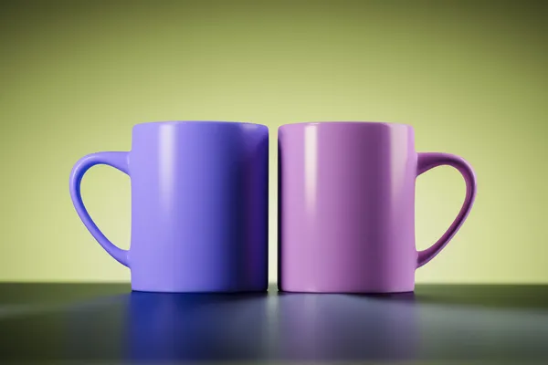 Duas canecas de café — Fotografia de Stock