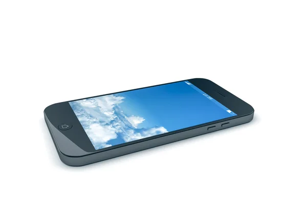 Teléfono móvil con un cielo azul —  Fotos de Stock