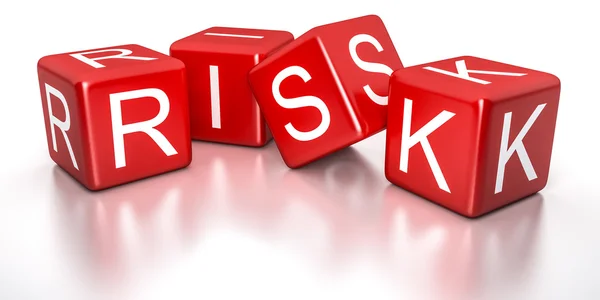 Red risk dice — Stock Photo, Image