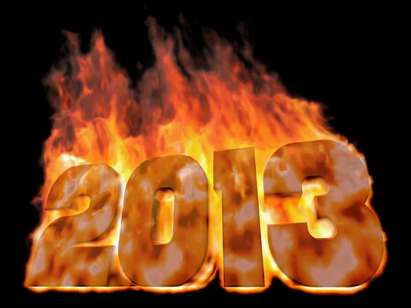 Brinnande nummer 2013 — Stockfoto