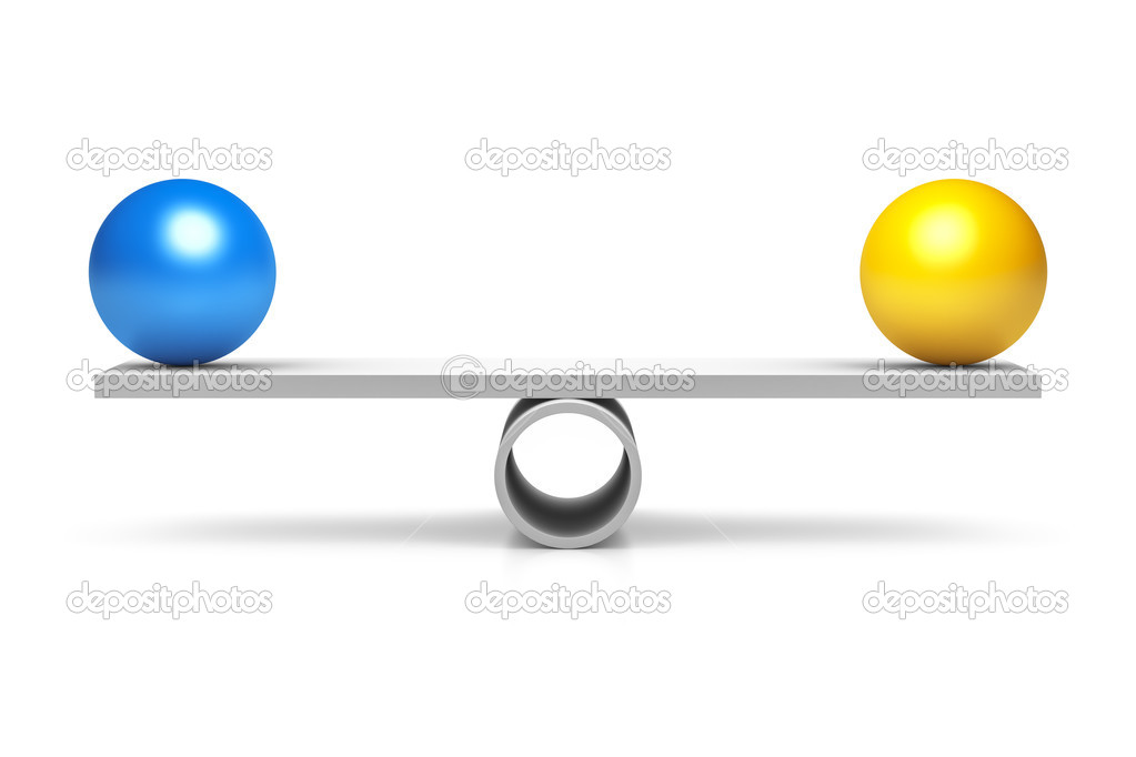 blue and yellow ball