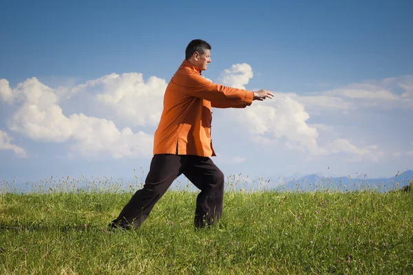 Qi-Gong outdoor — Stock Photo, Image