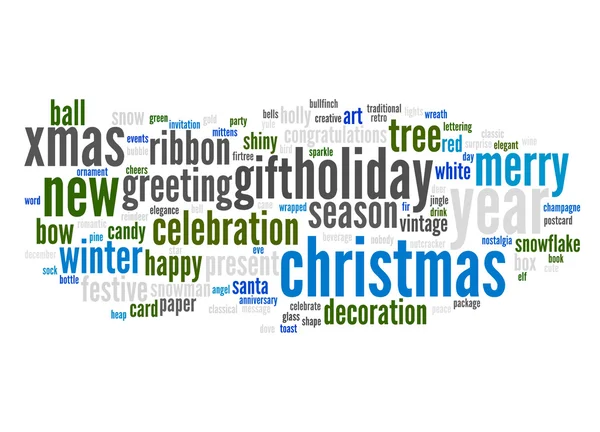 Christmas text cloud — Stock Vector