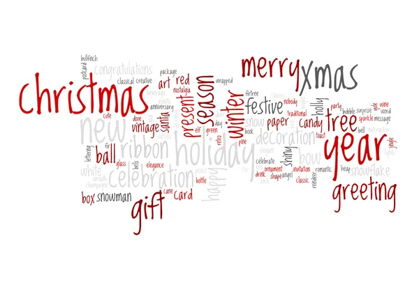 Christmas text cloud — Stock Vector