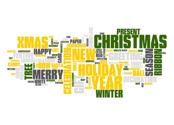 Nuage de texte de Noël — Image vectorielle