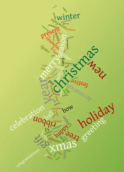 Nuage de texte de Noël — Image vectorielle