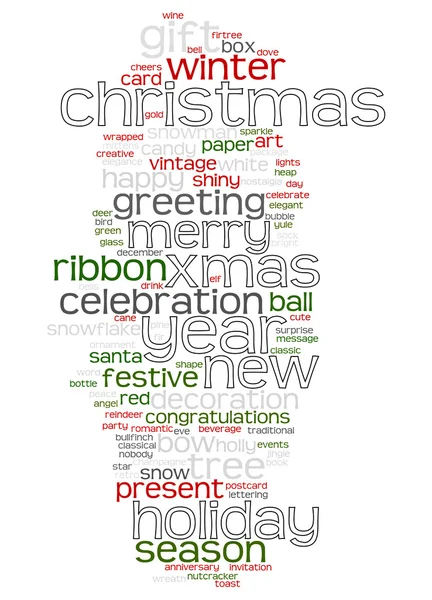 Christmas text cloud — Stock Vector