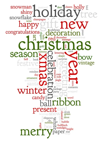 Nube de texto Navidad — Archivo Imágenes Vectoriales