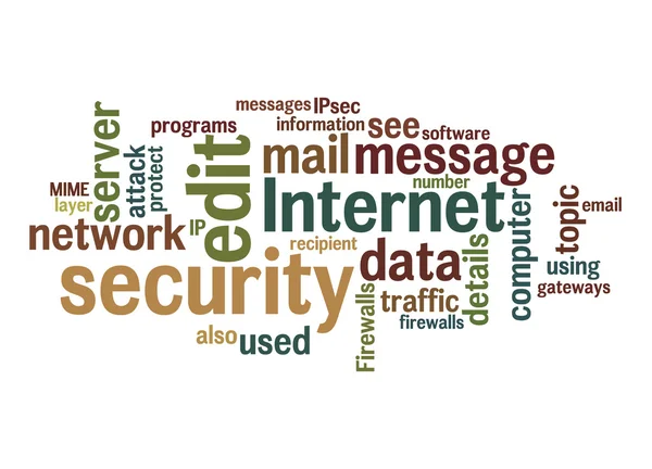 Internet security text cloud — стоковый вектор