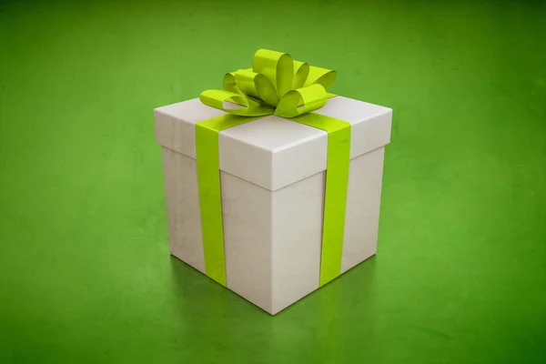 Caja de regalo verde — Foto de Stock