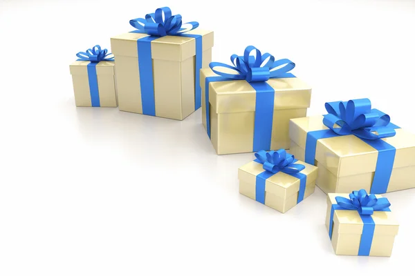 Cajas de regalo azul — Foto de Stock