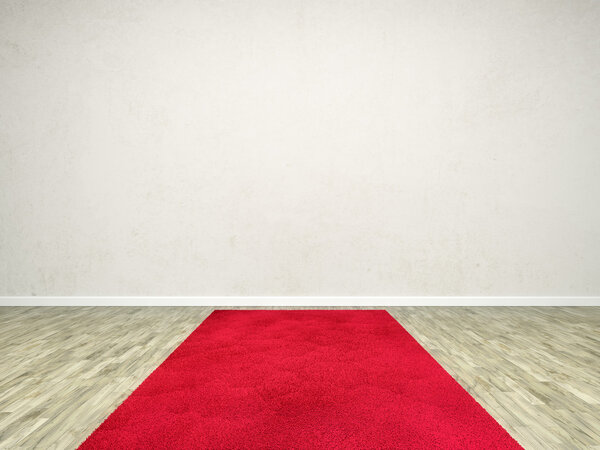 комната на красной дорожке