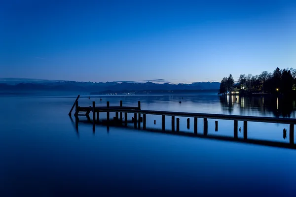 Starnberg lake per nacht — Stockfoto