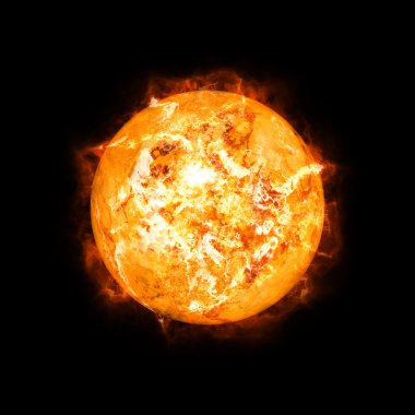 detailed sun in space clipart