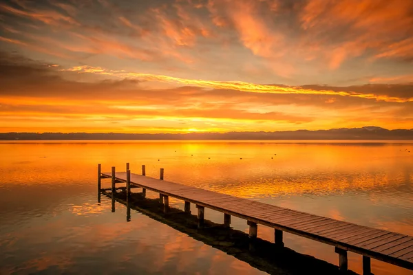 Lago Starnberg en Alemania Amanecer — Foto de Stock