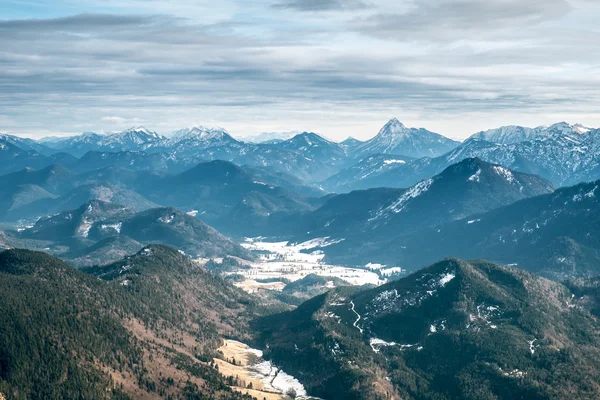 Uitzicht vanaf de herzogstand — Stockfoto